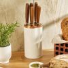 Knife Block Sets | Karaca Karaca Swan 5 Piece Knife Block Set, White