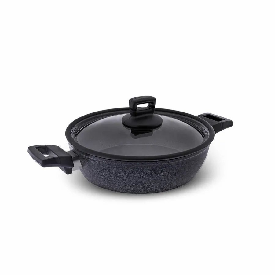 Pots | Karaca Karaca Biodiamond Powerful Plus Shallow Casserole With Lid, 30Cm, Black