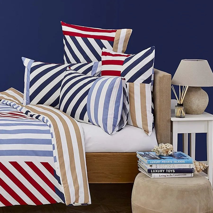 Duvet Cover Sets | Nautica Home Nautica Kai 100% Turkish Cotton Duvet Cover Set, King, 230Cmx220Cm, Blue Multi