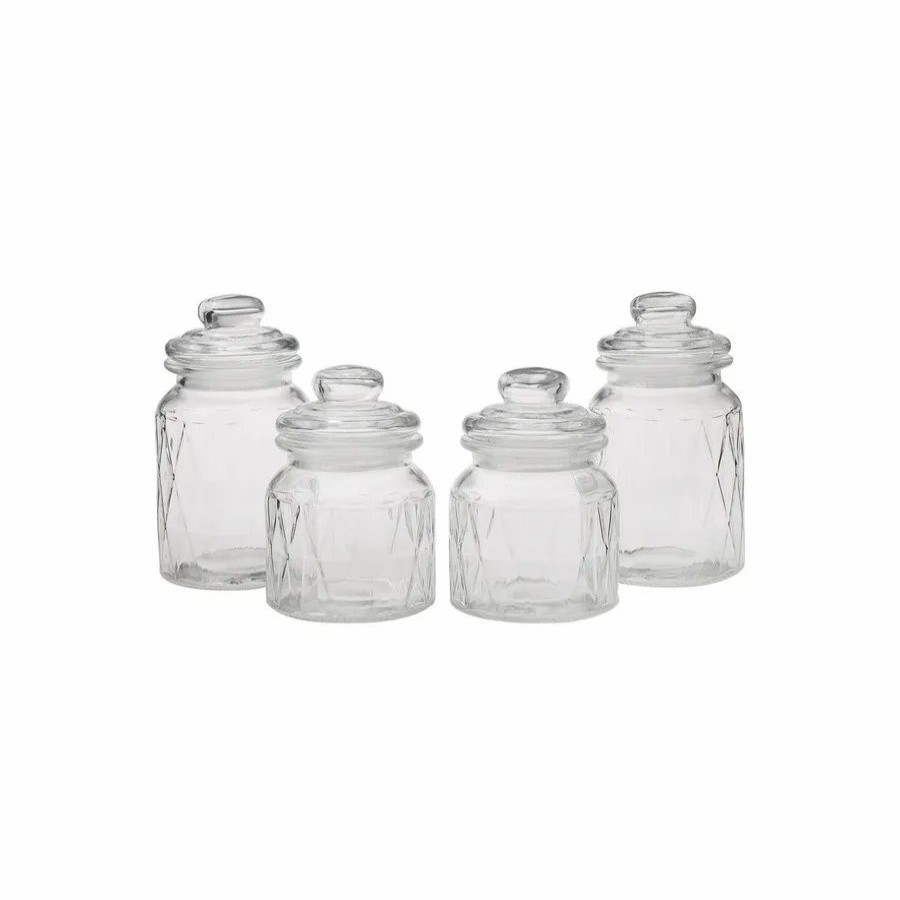 Spice Jars | Karaca Karaca Muts 4 Piece Glass Spice Jar Set, Transparent