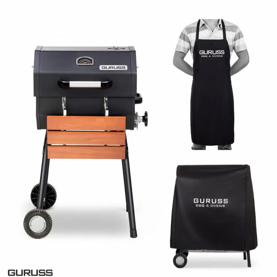 Bbqs | Guruss Guruss Steel Charcoal Barbecue Set, 50Cm, Black