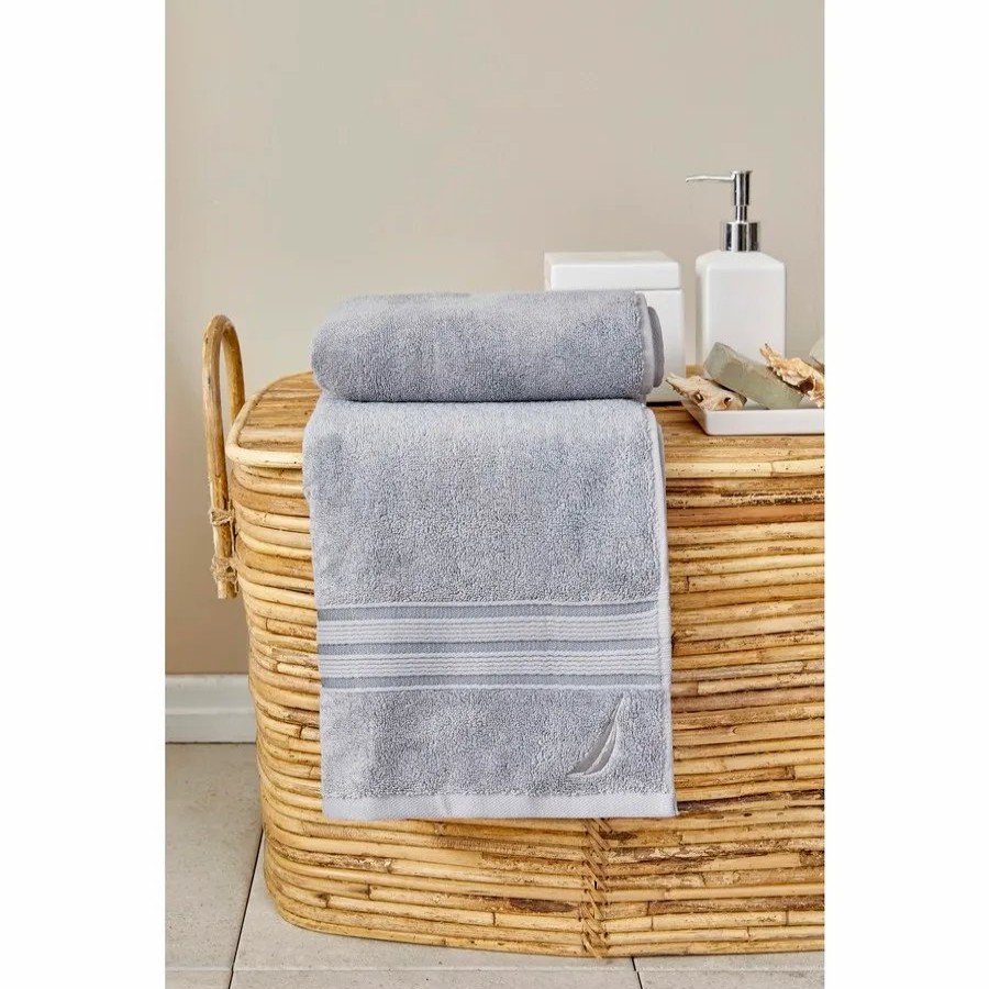 Towels | Nautica Home Nautica Home Ocean 100% Turkish Cotton Bath Towel, 70Cmx140Cm, Grey