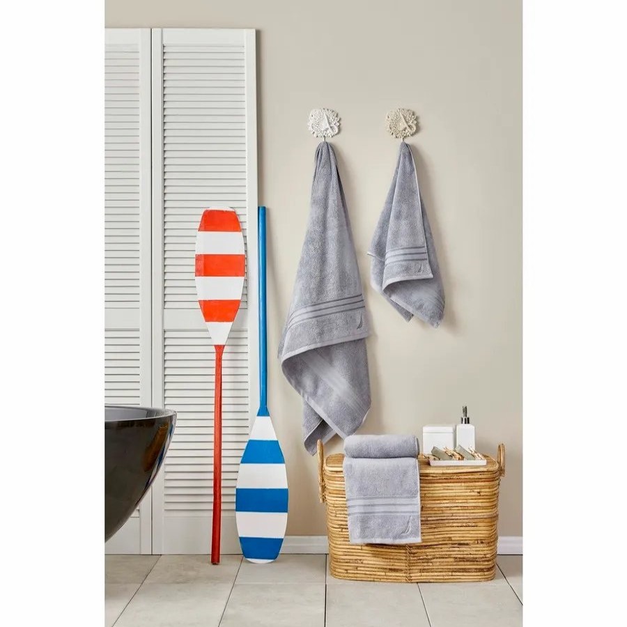 Towels | Nautica Home Nautica Home Ocean 100% Turkish Cotton Bath Towel, 70Cmx140Cm, Grey