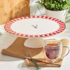 Serving Platters | Karaca Karaca Aries Porcelain Cake Stand, 31Cm, Red Multi