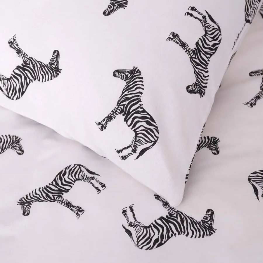 Duvet Cover Sets | Sarah Anderson Sarah Anderson Zebra 100% Turkish Cotton Duvet Cover Set, Single, Multi