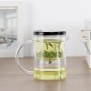 French Press | Karaca Karaca Brewy Glass Tea French Press, 350Ml, Black Transparent