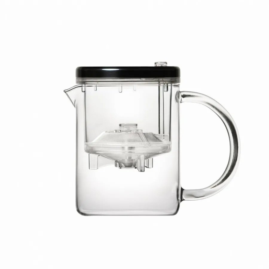 French Press | Karaca Karaca Brewy Glass Tea French Press, 350Ml, Black Transparent