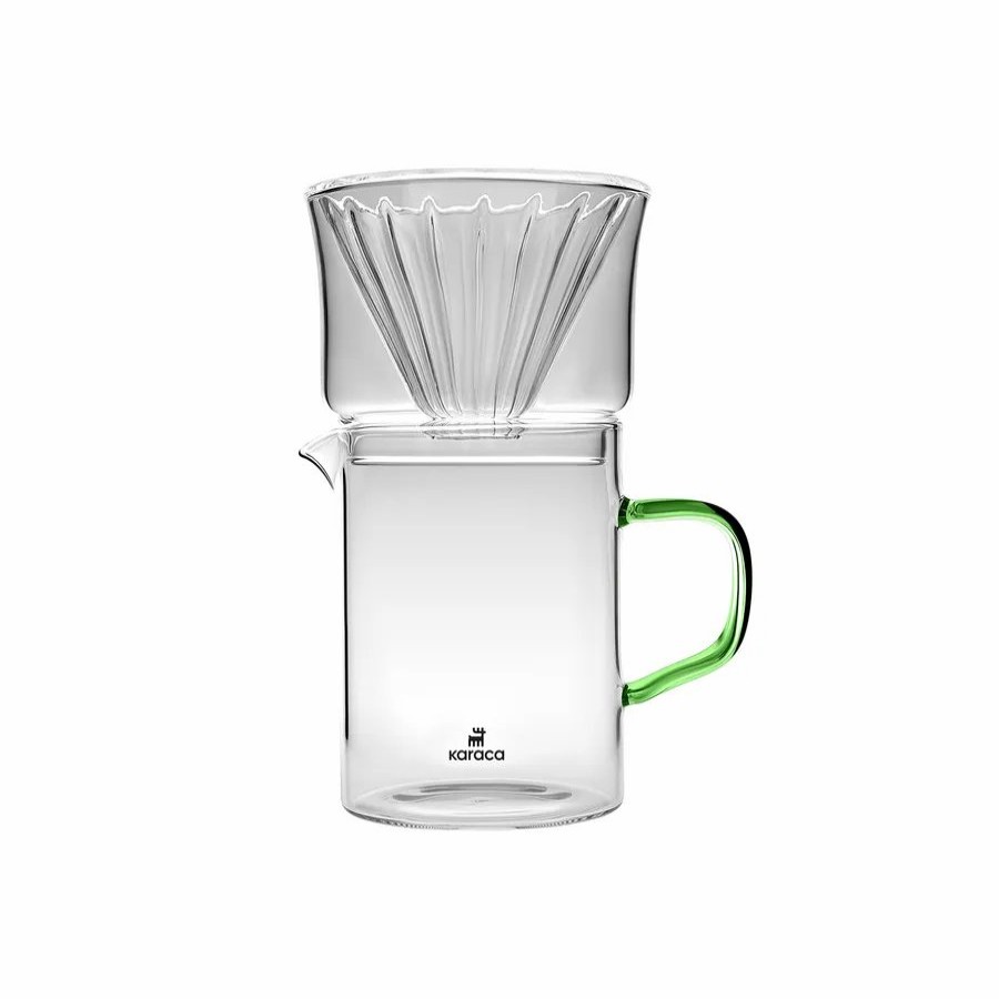 Cafetieres | Karaca Karaca Draco Brewy Glass Pour Over Coffee Maker Set With Stand, 450Ml, Green