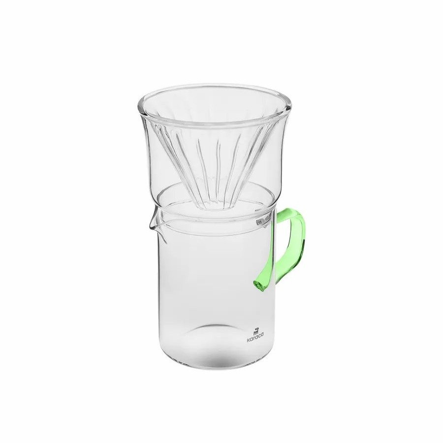 Cafetieres | Karaca Karaca Draco Brewy Glass Pour Over Coffee Maker Set With Stand, 450Ml, Green