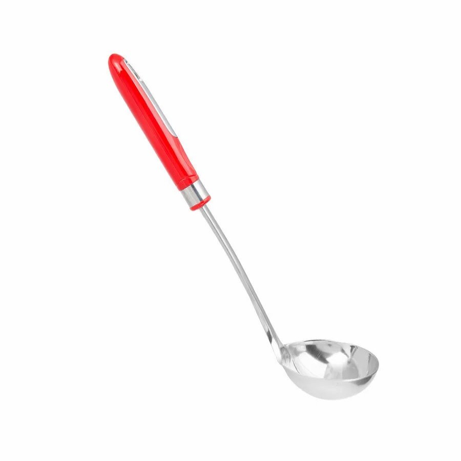 Kitchen Utensils | Karaca Karaca Retro Stainless Steel Ladle, 30Cm, Red Silver