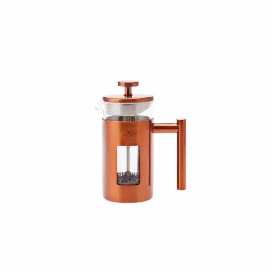 French Press | Karaca Karaca Borosilicate Glass Copper French Press, 350Ml, Copper Silver