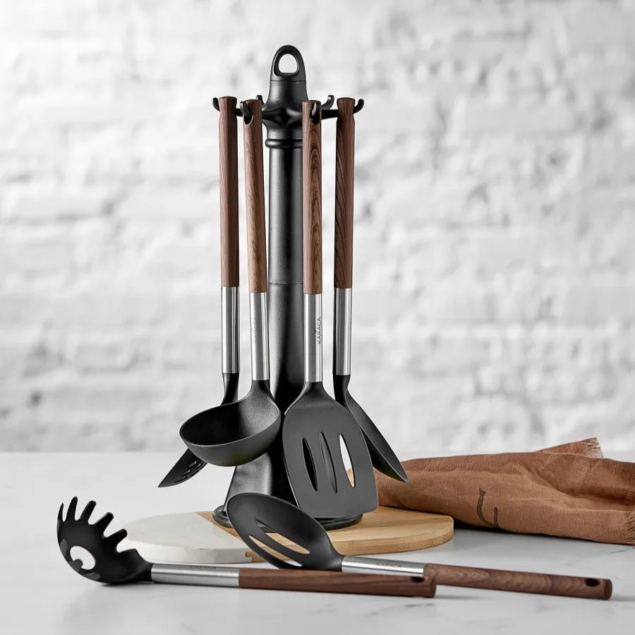 Kitchen Utensils | Karaca Karaca North Star 6 Piece Kitchen Utensil Set With Stand, Multi