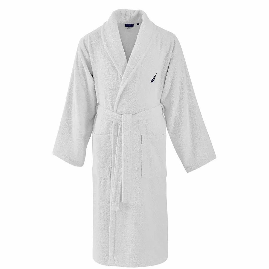 Bathrobes | Nautica Home Nautica Home Crew 100% Turkish Cotton Bathrobe, Large, White