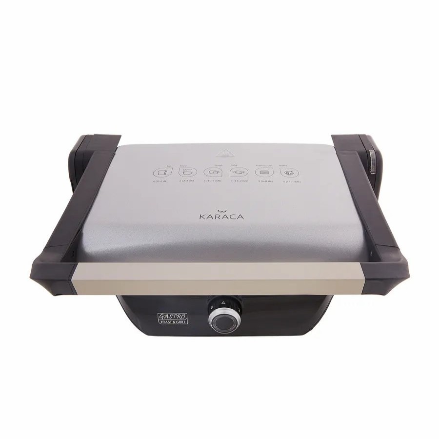 Sandwich Toasters | Karaca Karaca Gastro Diamond Grill And Sandwich Toaster, Silver