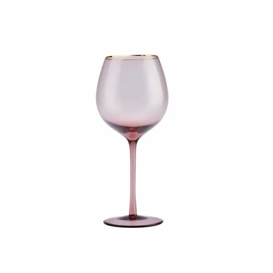 Wine And Champagne Glasses | Karaca Karaca Azalea Wine Glass, 500Ml, Purple Gold Transparent