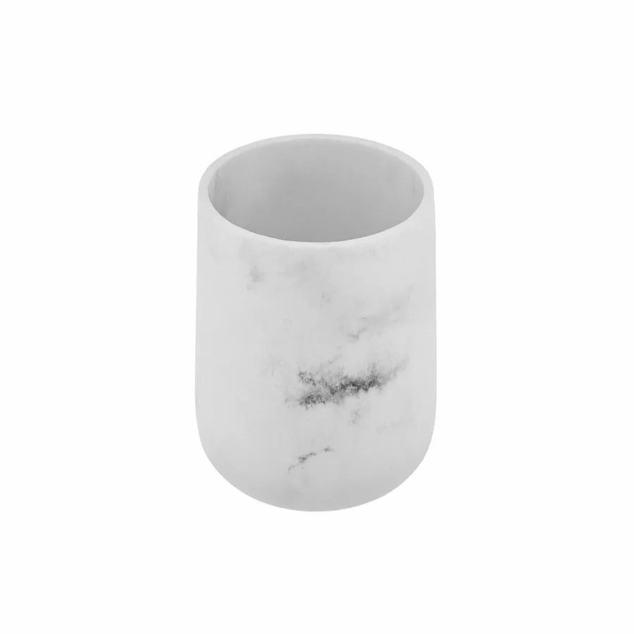 Bath Accessories | Karaca Karaca Marble Tumbler, 7Cmx7Cmx10Cm, White