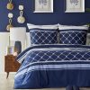 Duvet Cover Sets | Nautica Home Nautica Knot 100% Turkish Cotton Duvet Cover Set, Super King, 260Cmx220Cm, Navy Blue Multi