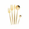 Cutlery Sets | Karaca Karaca Orion Stainless Steel Cutlery Set For 6 People, 30 Piece, Shiny Champagne Gold