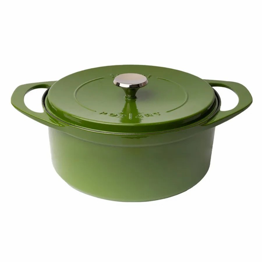 Pots | Pot Art Pot Art Cast Iron Induction Stockpot With Lid, 24Cm, Green