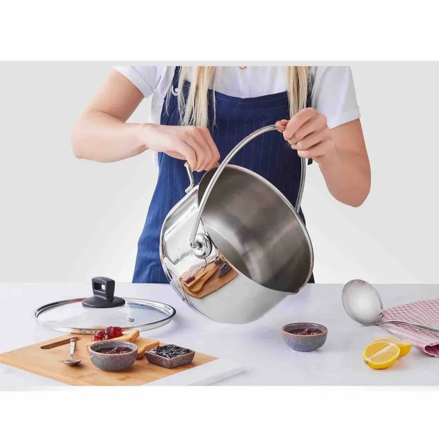 Pots | Karaca Karaca Love Of Kitchen Stainless Steel Induction Jammarmalade Pot, 28Cmx18Cm, Silver