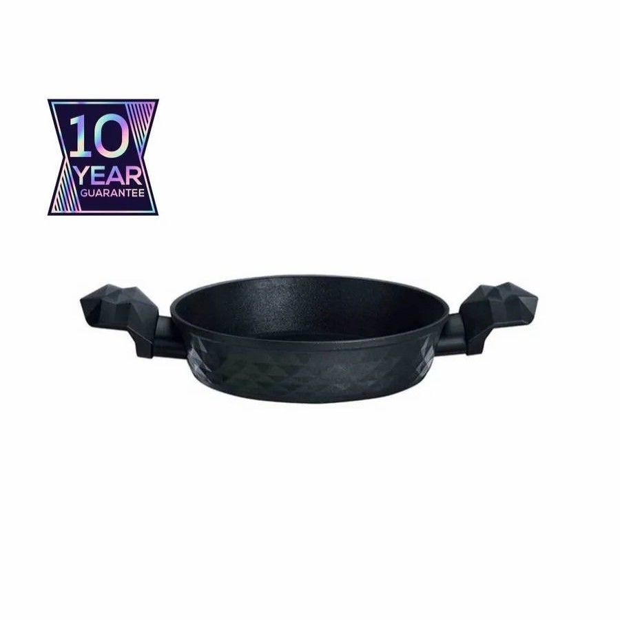 Pans | Karaca Karaca Biodiamond Non-Stick Induction Antibacterial Handle Shallow Stock Pot, 20Cm, Black