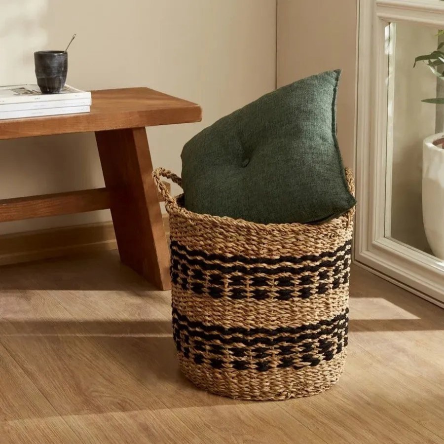 Home Storage | Karaca Karaca Soho Seagrass & Jute Storage Basket