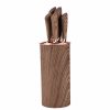 Knife Block Sets | Karaca Karaca Wave 5 Piece Knife Block Set, Brown