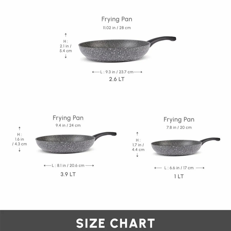 Pan Sets | Karaca Karaca Gris Biogranite 3-Piece Induction Pan Set, Grey