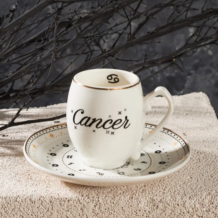 Cups & Saucers | Karaca Karaca Signs Of The Zodiac Cancer Porcelain Espresso Turkish Coffee Cup, 90Ml, Multi