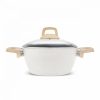 Pots | Karaca Karaca X Refika Birgul Swiss Crystal Stockpot With Lid, 24Cm, Creamy