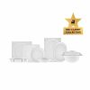 Fine Pearl Dinner Sets | Karaca Karaca Red Carpet Collection Fine Pearl Extra Nish 62-Piece Dinner Set For 12 People, Platinum White