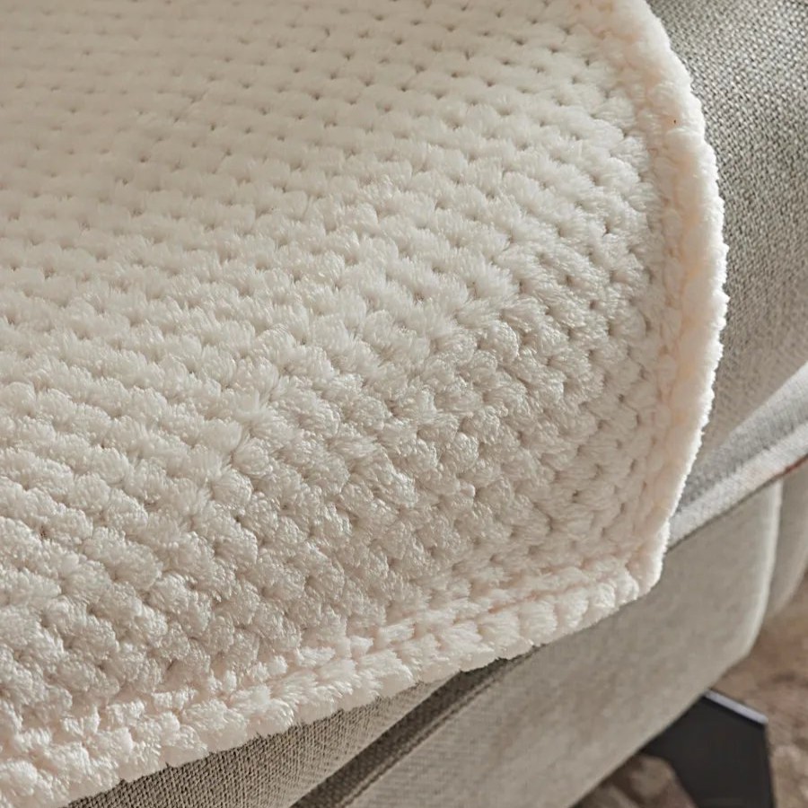 Throws & Blankets | Karaca Karaca Pearl Baby Fleece Wellsoft Tv Blanket, 130Cmx150Cm, White