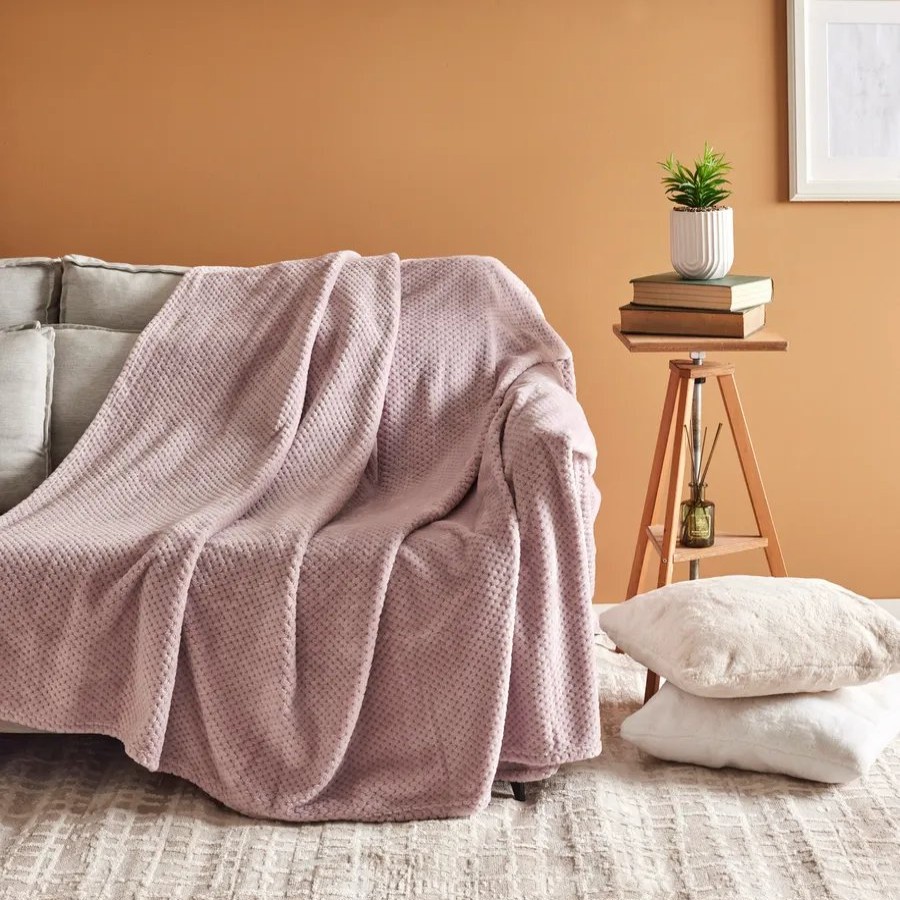 Throws & Blankets | Karaca Karaca Pearl Baby Fleece Wellsoft Blanket, Double, Violet