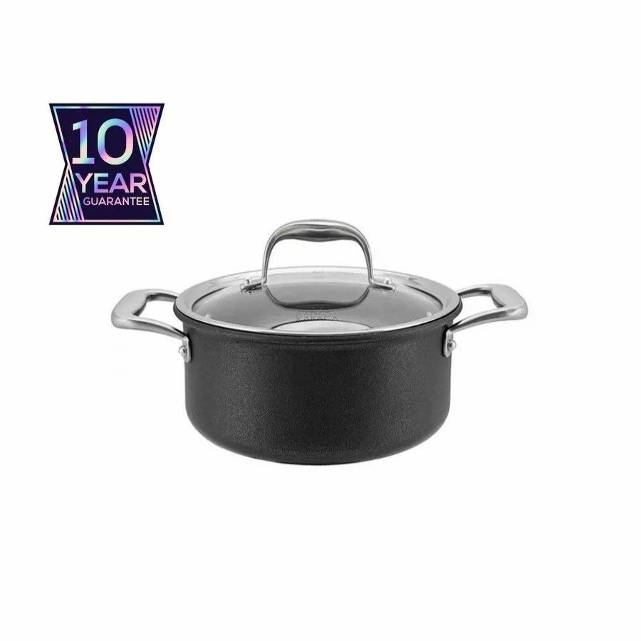 Pots | Karaca Karaca Biodiamond Pro Non-Stick Induction Stockpot With Lid, 20Cm, Black