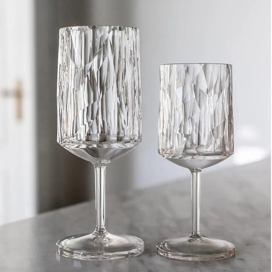 Wine And Champagne Glasses | Koziol Koziol Superglas 2 Piece Wine Glasses Set, 200Ml, Transparent