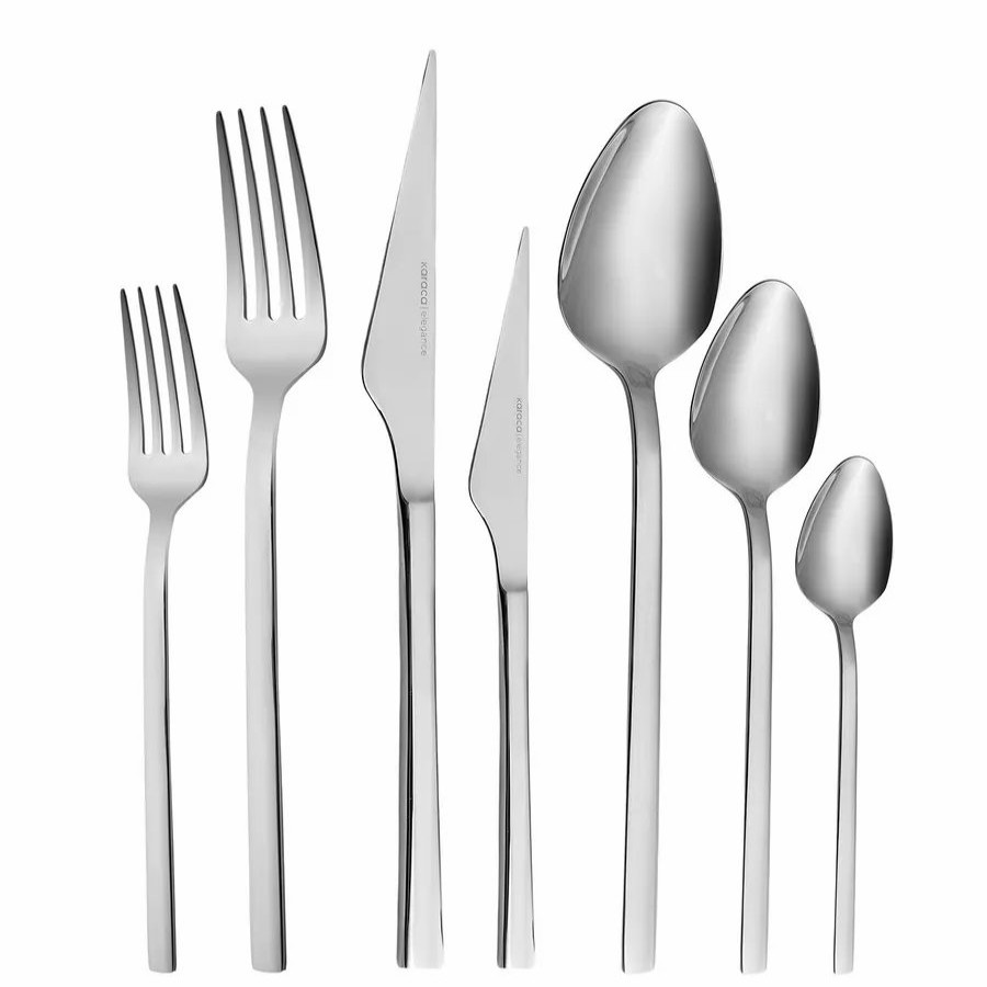 Cutlery Sets | Karaca Karaca Sedir Elegance 84 Piece Stainless Steel Cutlery Set For 12 People, Silver