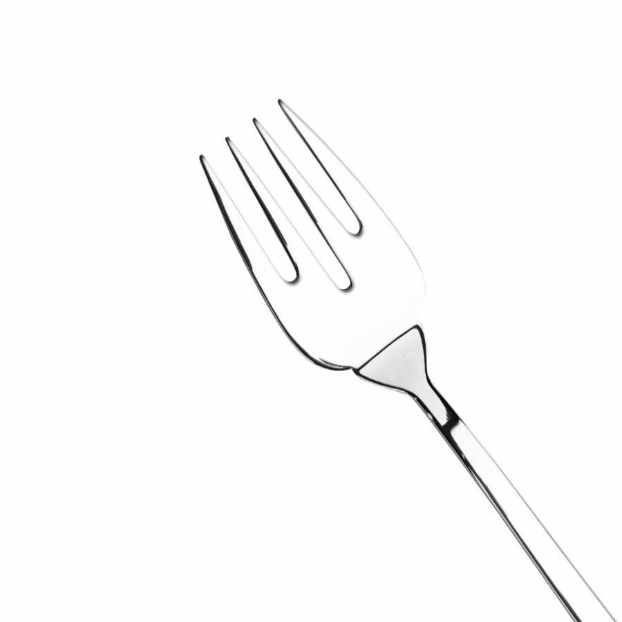 Kitchen Utensils | Karaca Karaca Flame Stainless Steel Serving Fork, 24.5Cm, Silver