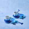 Espresso&Turkish Coffee Cup Sets | Karaca Karaca Mermaid 4 Piece Porcelain Espresso Turkish Coffee Cup Set For 2 People, 130Ml, Blue Multi