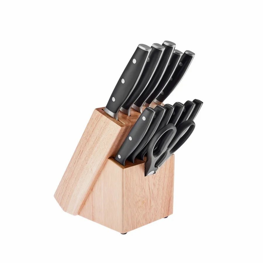 Knife Block Sets | Karaca Karaca Toledo 12 Piece Knife Set With Stand, Black