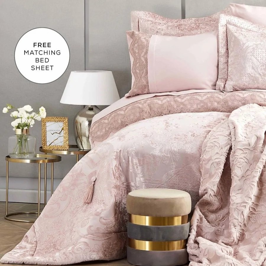 Bedding Sets | Karaca Home Karaca Home Valeria Best Bedding Set, 8 Piece, Double, Rose Gold