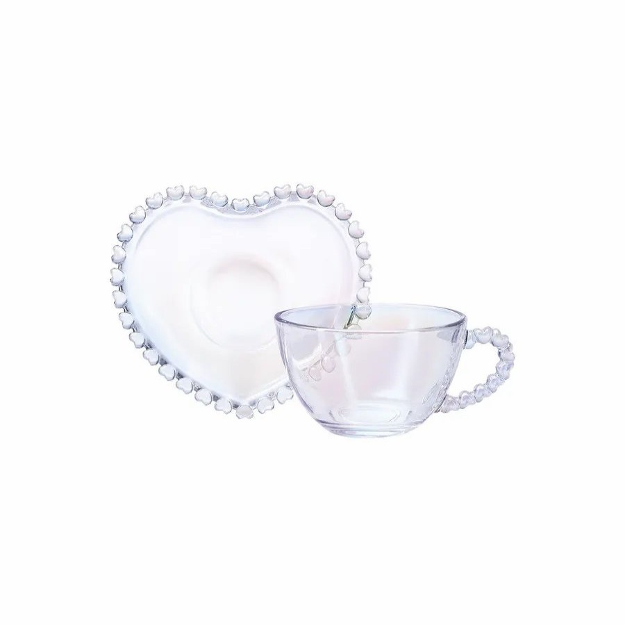 Cups & Saucers | Karaca Karaca Rory Glass Tea Cup And Saucer, 200Ml, Transparent