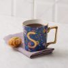 Mugs | Karaca Karaca Flower Porcelain Letter S Mug, 350Ml, Multi