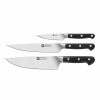 Knife Sets | Zwilling Zwilling Pro 3 Piece Knife Set, Black Silver