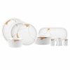 New Generation Bone China Dinner Sets | Karaca Karaca Streamline Quora 59-Piece New Generation Bone China Dinner Set For 12 People, White Multi