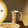 Mugs | Karaca Karaca Paye Seljuk Collection Porcelain Mug, 340Ml, Yellow Multi