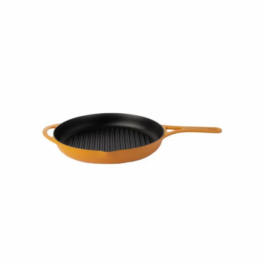 Pans | Pot Art Pot Art Cast Iron Induction Griddle Pan, 28Cm, Yellow