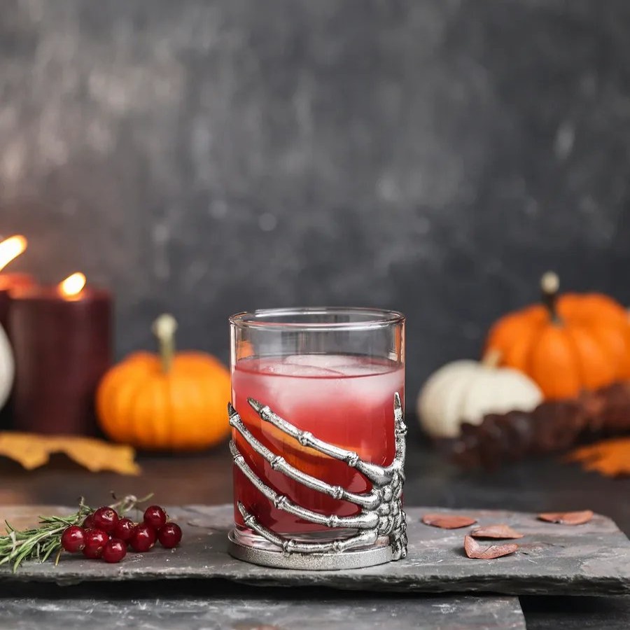 Tumbler Glasses | Karaca Karaca Halloween Bone Glass Tumbler Glass, 380Ml, Transparent Silver