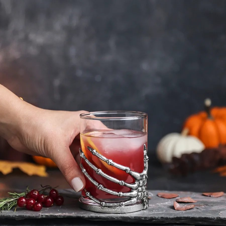 Tumbler Glasses | Karaca Karaca Halloween Bone Glass Tumbler Glass, 380Ml, Transparent Silver