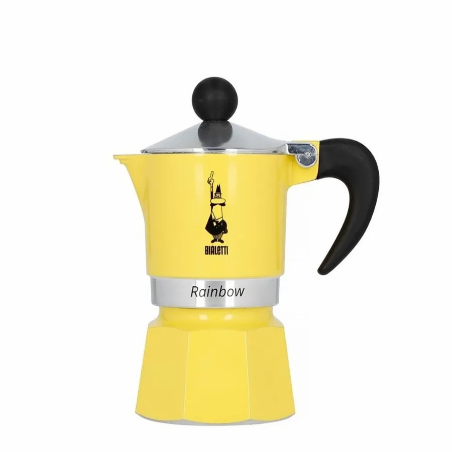 Cafetieres | Bialetti Bialetti Rainbow Moka Espresso Coffee Maker, 3 Cups, Yellow