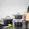 Induction Cookware | Karaca Karaca Biodiamond Pro 6-Piece Non-Stick Induction Cookware Set, Medium, Black